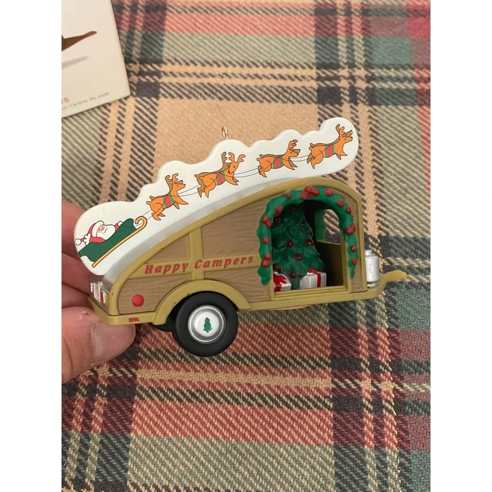 Hallmark Keepsake Happy‎ Campers Ornament 2018 Brown Excellent Teardrop Trailer